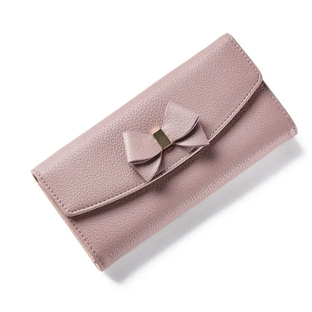 Ribbon Leather Wallet