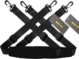 RICHEN Replacement Shoulder Strap Adjustable Luggage/Laptop/Camera Bag Strap with Swivel Hook,Pack of 2,Black