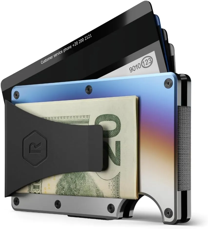 Ridge Wallets for Men - Slim Minimalist Wallet For Men, Front Pocket Wallets for Men, RFID Wallet For Men - Card Holder Wallet (Burnt Titanium)