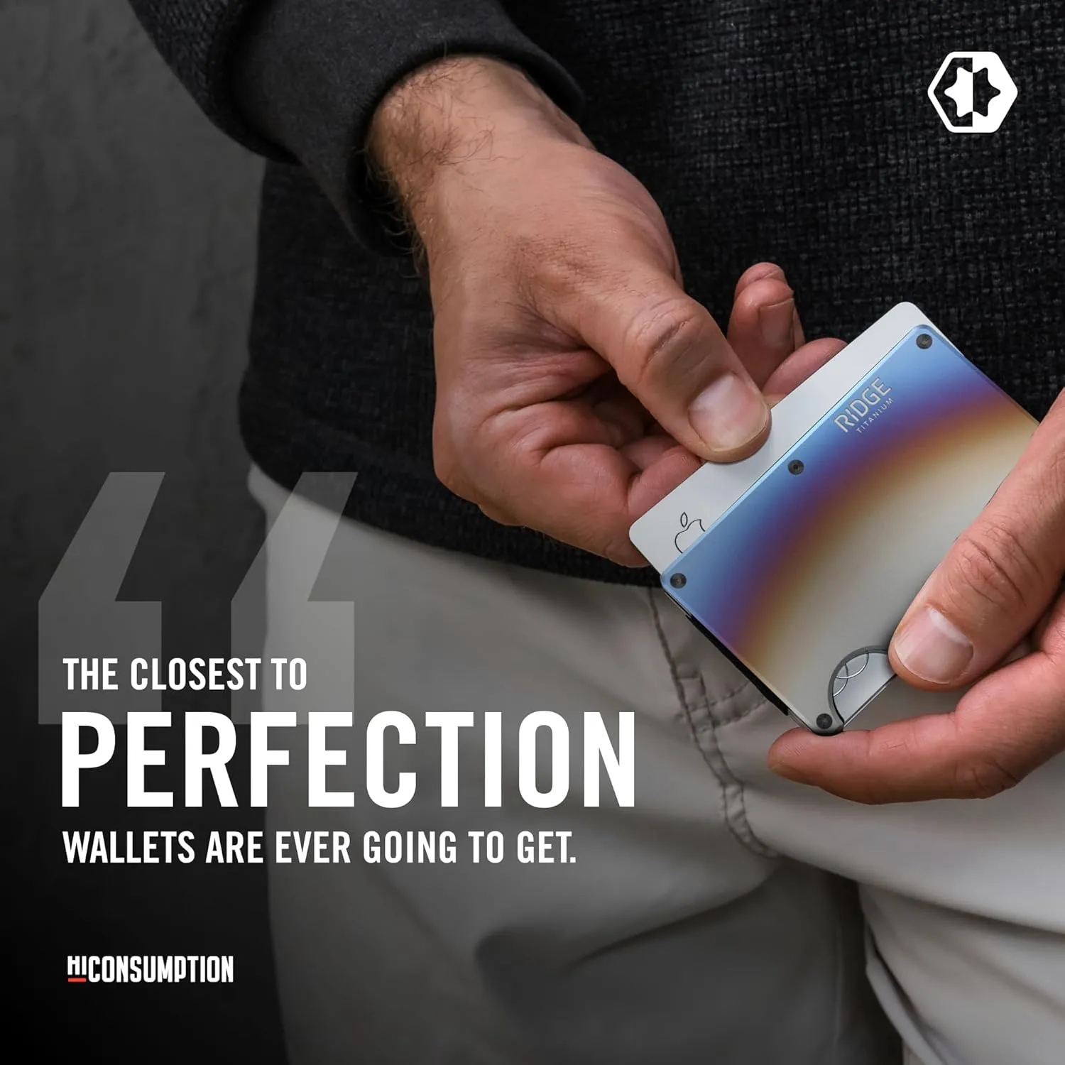 Ridge Wallets for Men - Slim Minimalist Wallet For Men, Front Pocket Wallets for Men, RFID Wallet For Men - Card Holder Wallet (Burnt Titanium)