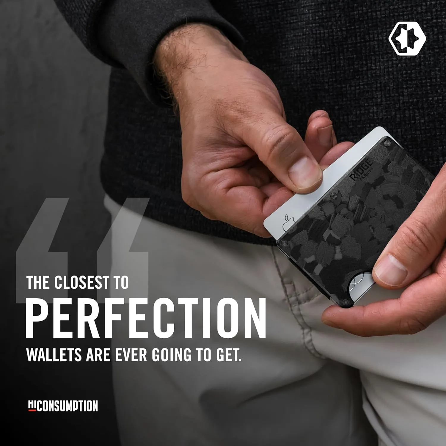Ridge Wallets for Men - Slim Minimalist Wallet For Men, Front Pocket Wallets for Men, RFID Wallet For Men - Card Holder Wallet (Forged Carbon)