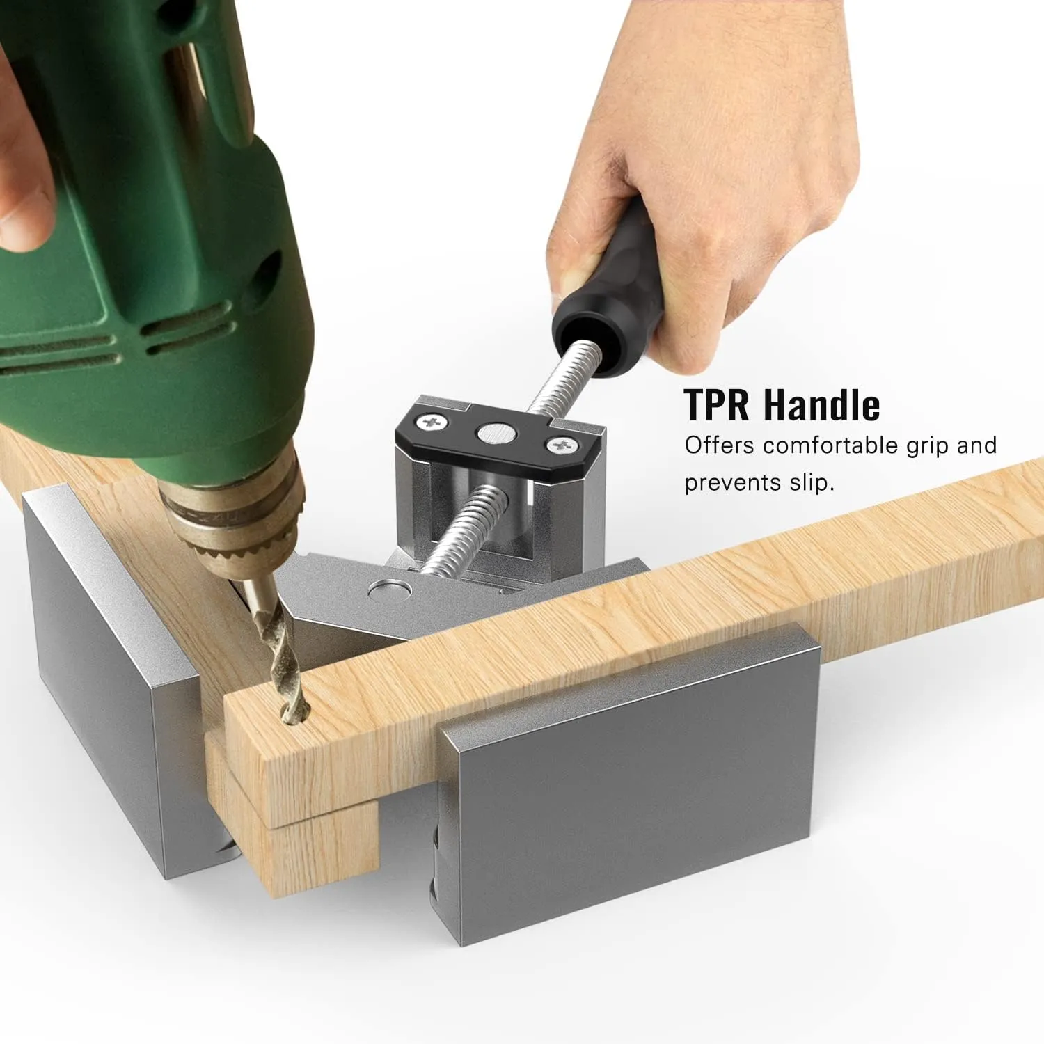 Right Angle Clamp, Housolution [8 PACK] Single Handle 90° Aluminum Alloy Corner Clamp, Clamps for Woodworking Adjustable Swing Jaw, Woodworking Tools Photo Frame Vise Holder