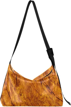 Rock Texture with Cracks Womens Shoulder Bag Hobo Crossbody Leather Casual Tote Bag for Women Large Orange Red Brown Handbag Shopping Bag
