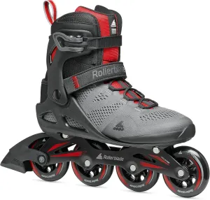 Rollerblade Macroblade 84 Men's Adult Fitness Inline Skate, Dark Gray & Red, Performance Inline Skates