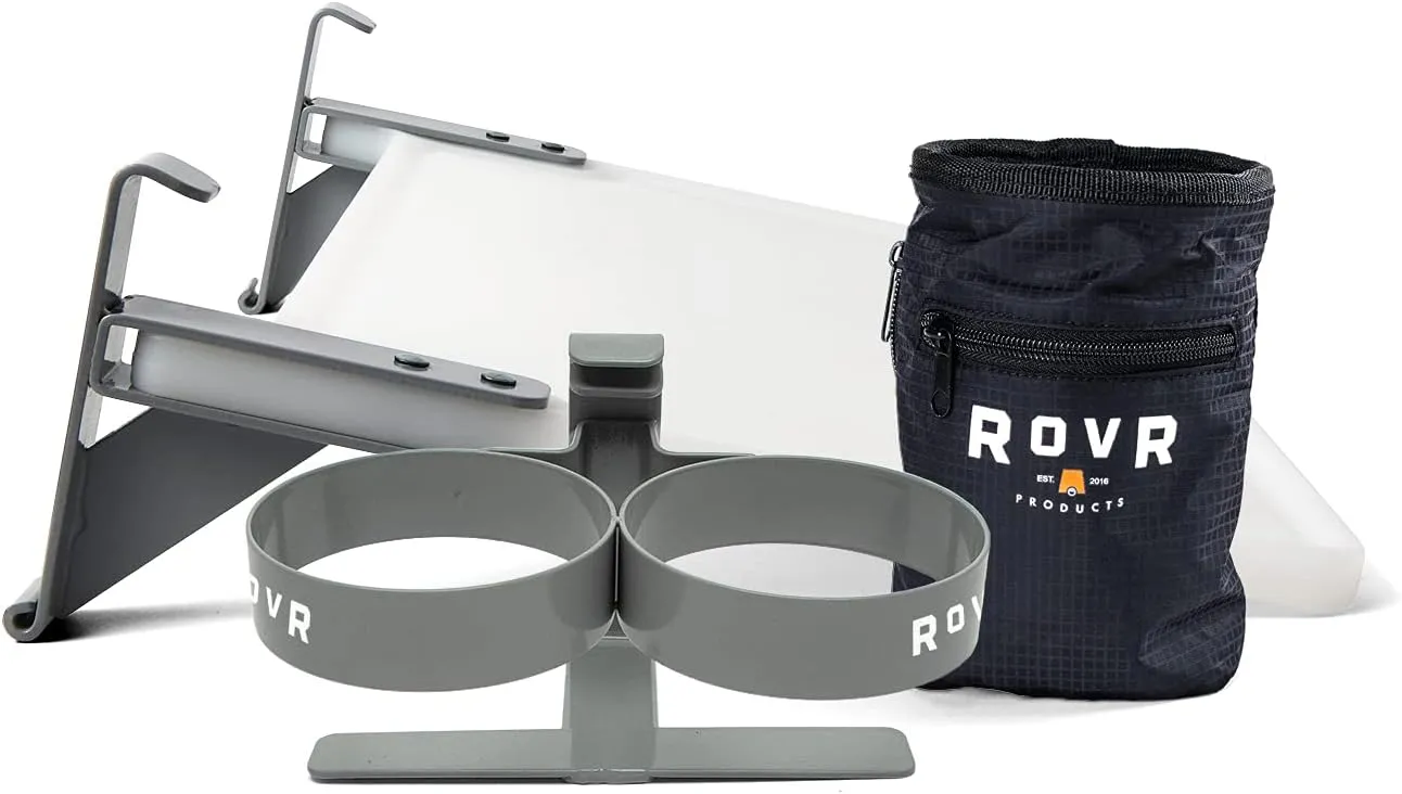 RovR Accessories Essential Pack - Includes Dual Cup Holder, Prep Board, and Storage Bag - Compatible with RollR 45, 60, 80 Wheeled Camping Coolers