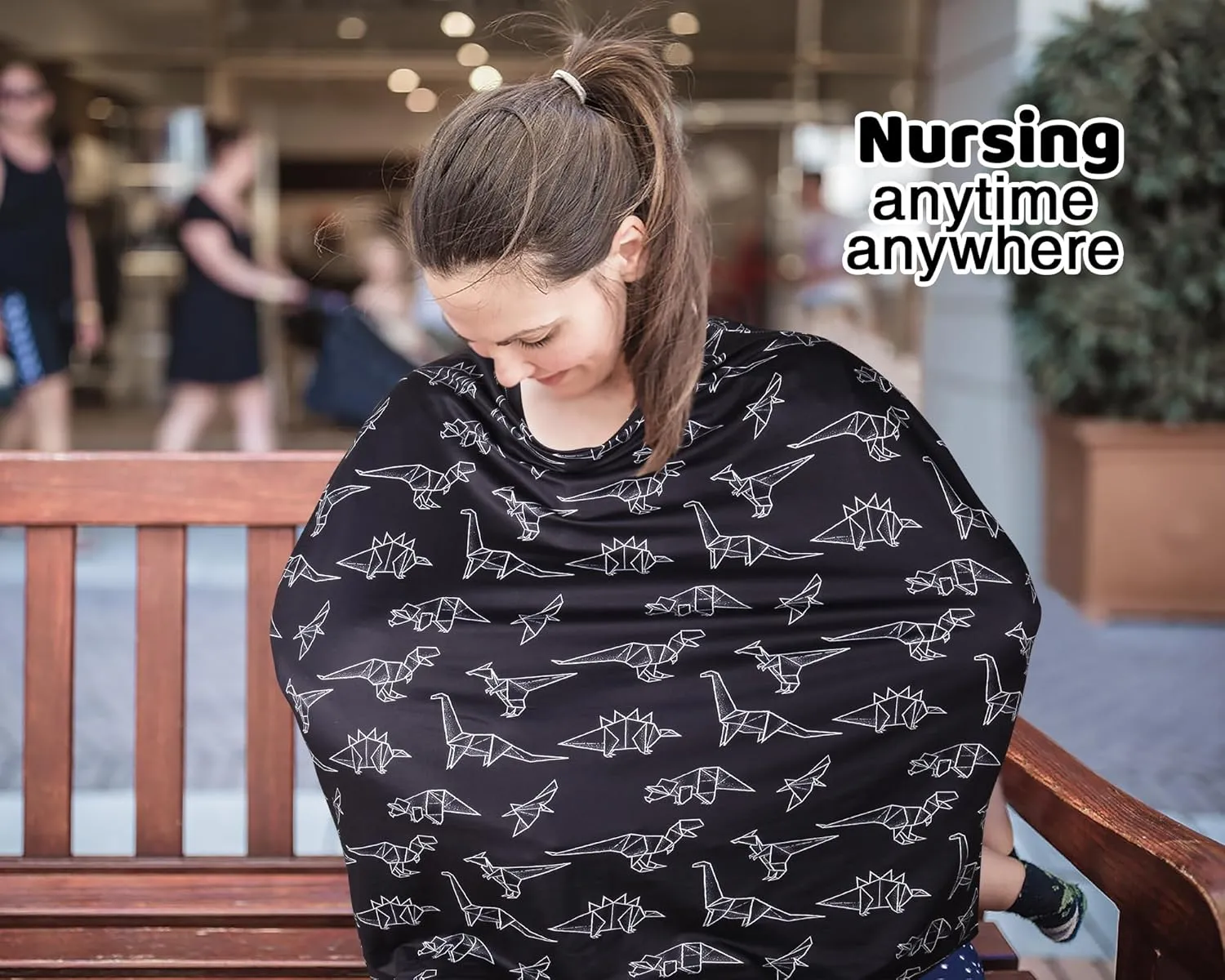 Rquite All-in-1 Car Seat Cover Baby, Carseat Covers for Girl Boy, Stretchy Soft Infant Car Seat Cover, Multi-use Baby Carrier Cover, Car Seat Canopy, Stroller Sun Shade, Nursing Breastfeeding Cover