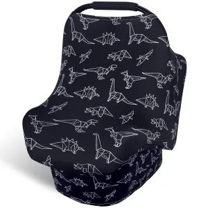 Rquite All-in-1 Car Seat Cover Baby, Carseat Covers for Girl Boy, Stretchy Soft Infant Car Seat Cover, Multi-use Baby Carrier Cover, Car Seat Canopy, Stroller Sun Shade, Nursing Breastfeeding Cover