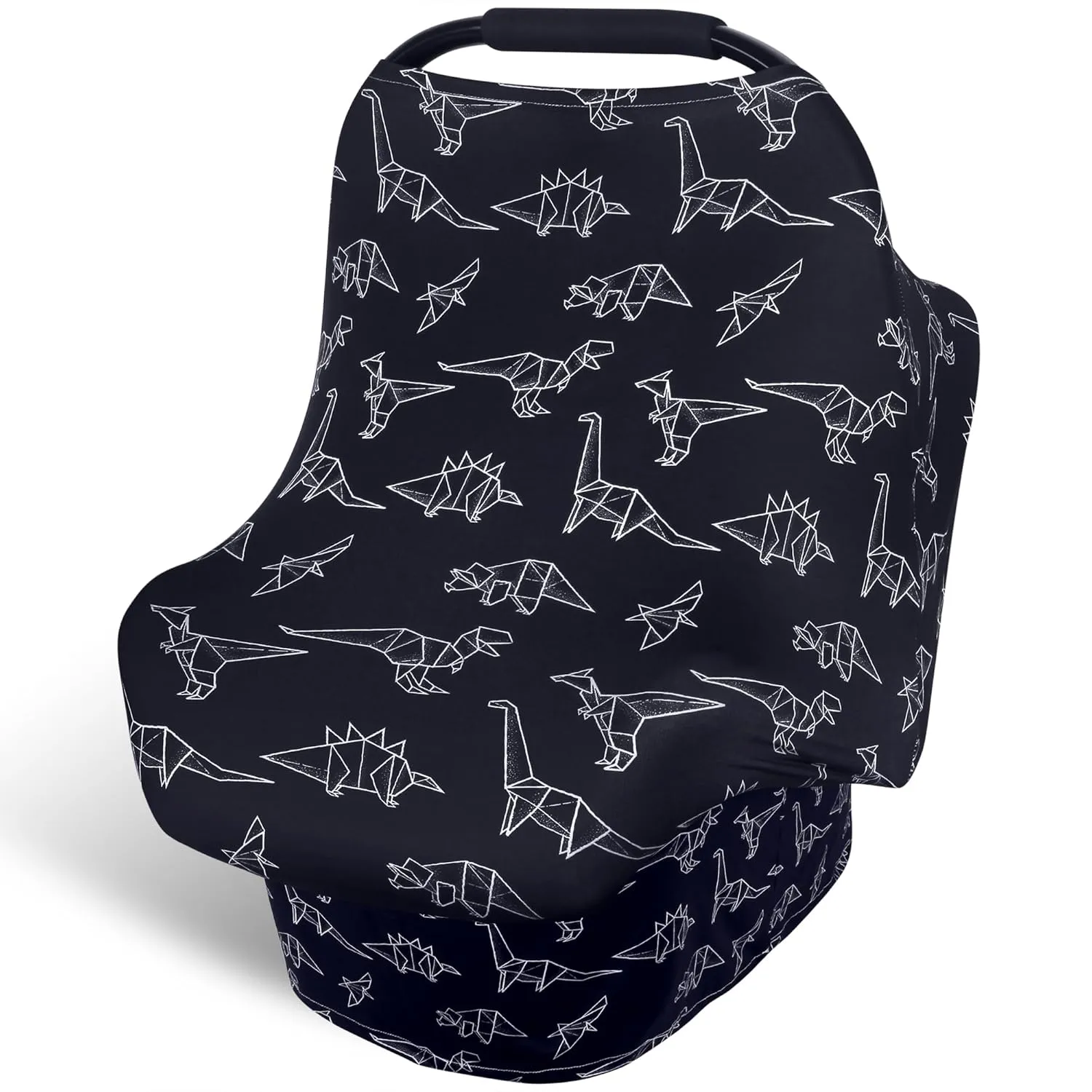 Rquite All-in-1 Car Seat Cover Baby, Carseat Covers for Girl Boy, Stretchy Soft Infant Car Seat Cover, Multi-use Baby Carrier Cover, Car Seat Canopy, Stroller Sun Shade, Nursing Breastfeeding Cover