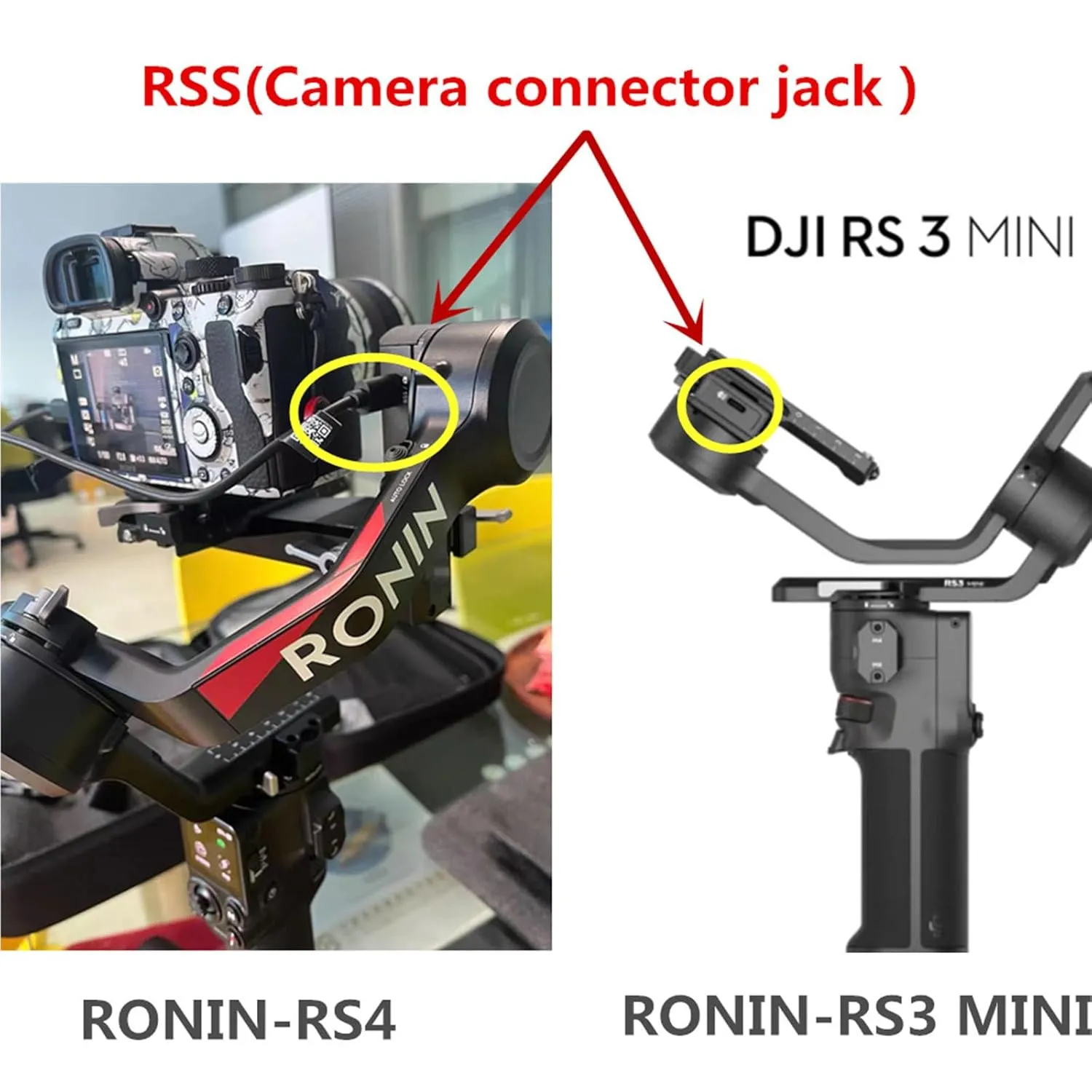 RSS-P for DJI Ronin stabilizer Connected to GH Remote Shutter Cable Camera and Video Shutter Release Control Cable s5 s5m2x gh4 gh5 g85 g9 gh6 Connected to sc rs2 rs3/Mini/pro rs4/pro