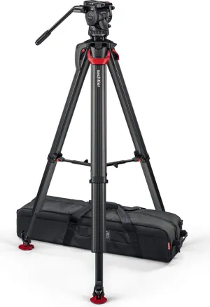 Sachtler SACH-S2064S-FTMS System Aktiv6 Sideload with Flowtech 75 mm Tripod, Mid-Level Spreader, Carry Handle & Bag