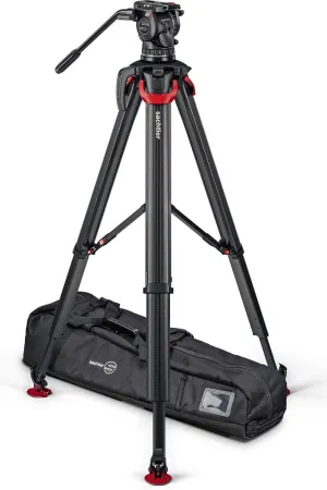 Sachtler SACH-S2072S-FTMS System Aktiv10 Sideload with Flowtech 100 Tripod, Mid-Level Spreader, Carry Handle & Bag