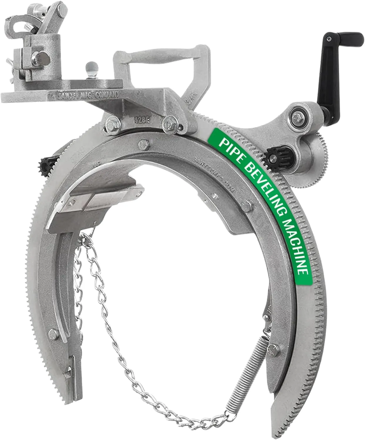 Saddle Machine for Pipe Beveling - Open-Frame Design, 3-Sized Spacer System, Lightweight Cast Aluminum - Ideal Pipe Beveler & Steel Pipe Cutter - #2-6" - 12" OD Pipes