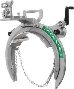 Saddle Machine for Pipe Beveling - Open-Frame Design, 3-Sized Spacer System, Lightweight Cast Aluminum - Ideal Pipe Beveler & Steel Pipe Cutter - #2-6" - 12" OD Pipes