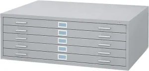 Safco Products 4998GRR Flat File for 48" W x 36" D Documents, 5-Drawer (Additio0l Options Sold Separately), Grey