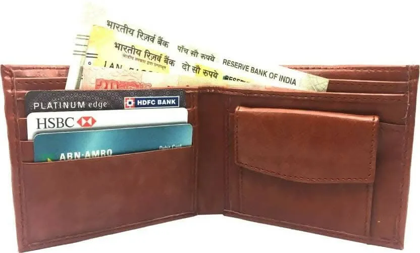 SAGIRON Men & Women Casual Tan Artificial Leather Wallet - Mini (5 Card Slots)