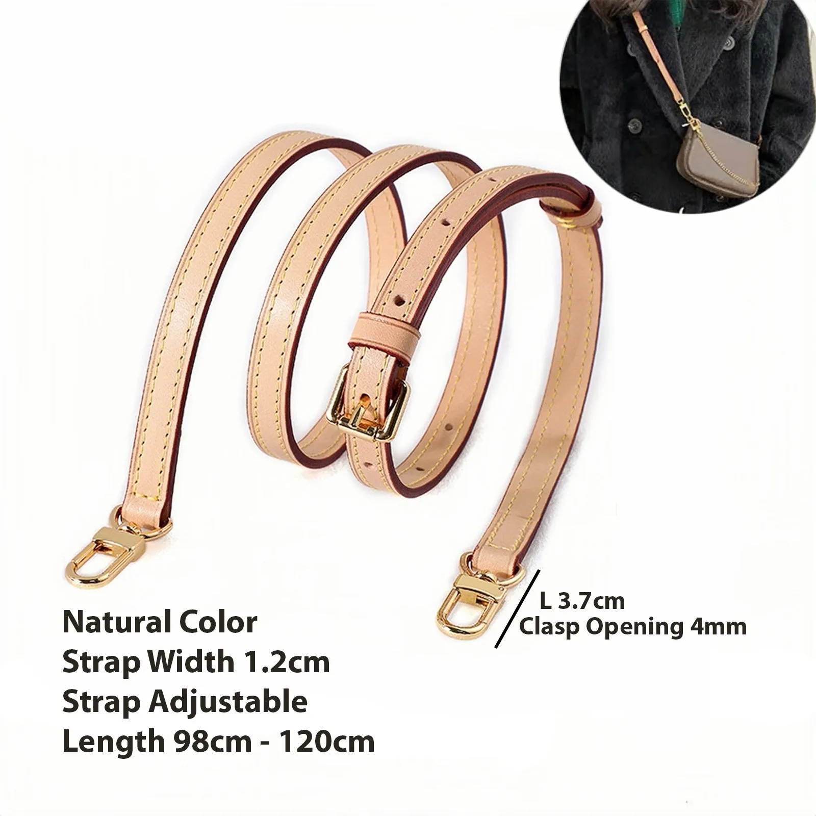SALE Adjustable Vachetta Leather Straps and Shoulder Straps for Louis Vuitton Bags