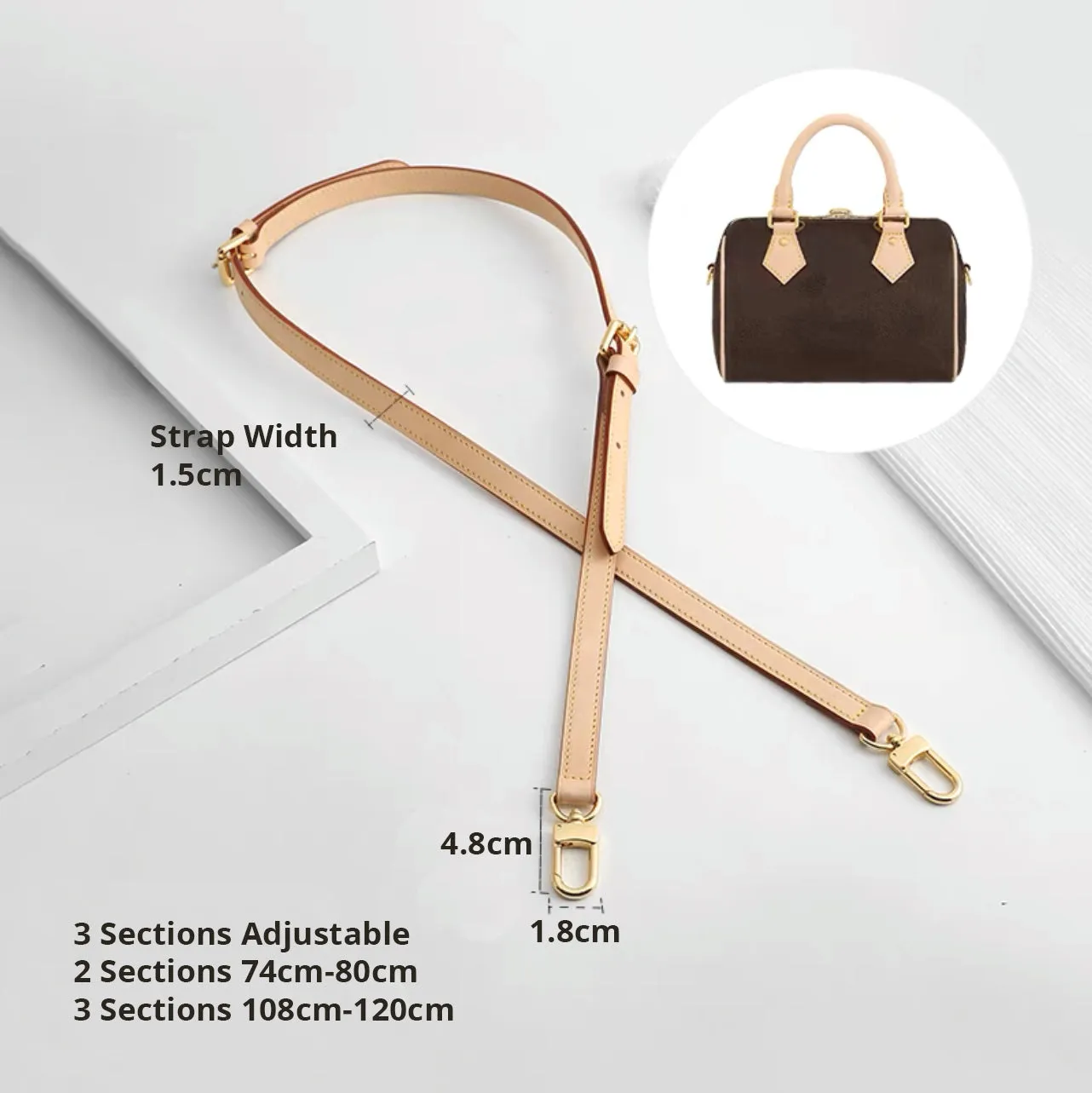 SALE Adjustable Vachetta Leather Straps and Shoulder Straps for Louis Vuitton Bags
