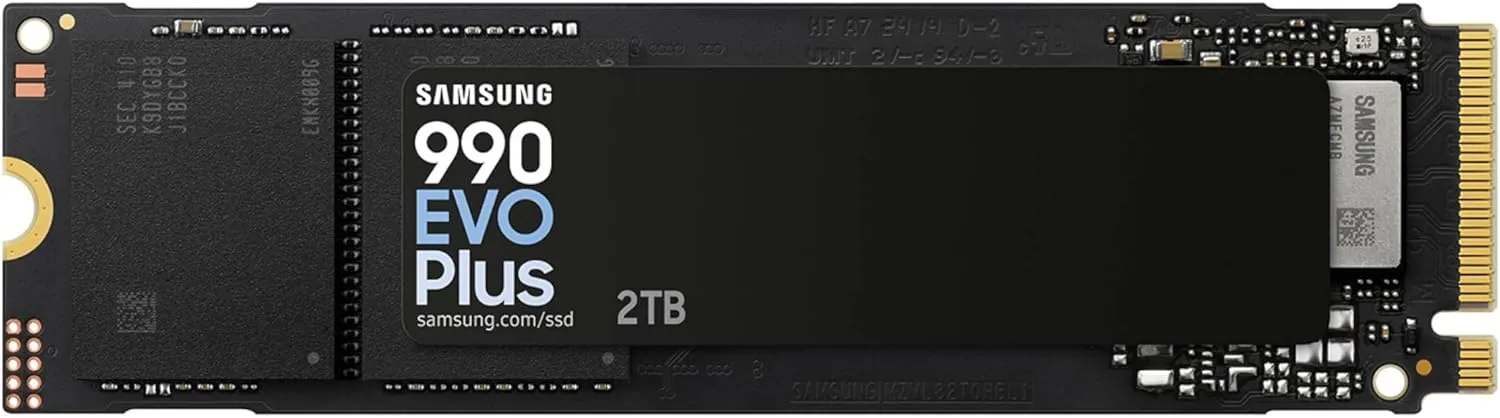SAMSUNG 990 EVO Plus SSD 2TB, PCIe Gen 4x4, Gen 5x2 M.2 2280, Speeds Up-to 7,250 MB/s, Upgrade Storage for PC/Laptops, HMB Technology and Intelligent Turbowrite 2.0, (MZ-V9S2T0B/AM)