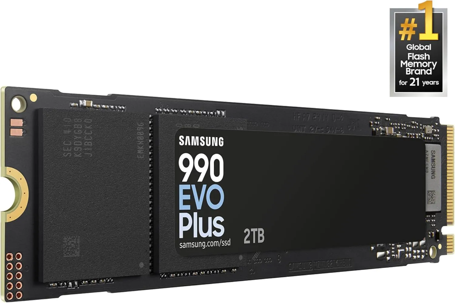 SAMSUNG 990 EVO Plus SSD 2TB, PCIe Gen 4x4, Gen 5x2 M.2 2280, Speeds Up-to 7,250 MB/s, Upgrade Storage for PC/Laptops, HMB Technology and Intelligent Turbowrite 2.0, (MZ-V9S2T0B/AM)
