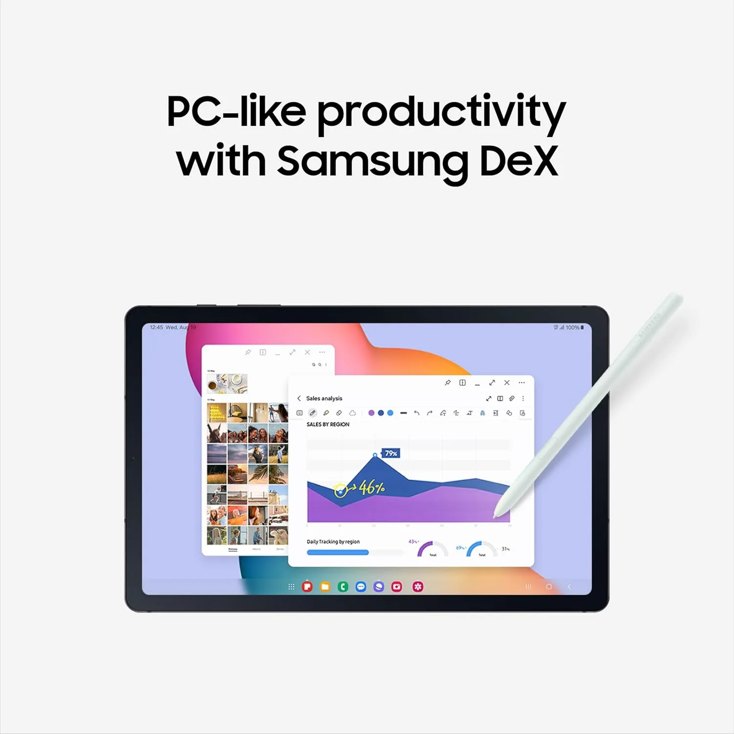 SAMSUNG Galaxy Tab S6 Lite (2024) 10.4' 128GB WiFi Android Tablet, S Pen Included, Gaming Ready, Long Battery Life, Slim Metal Design, Expandable Storage, US Version, Chiffon Pink, Amazon Exclusive