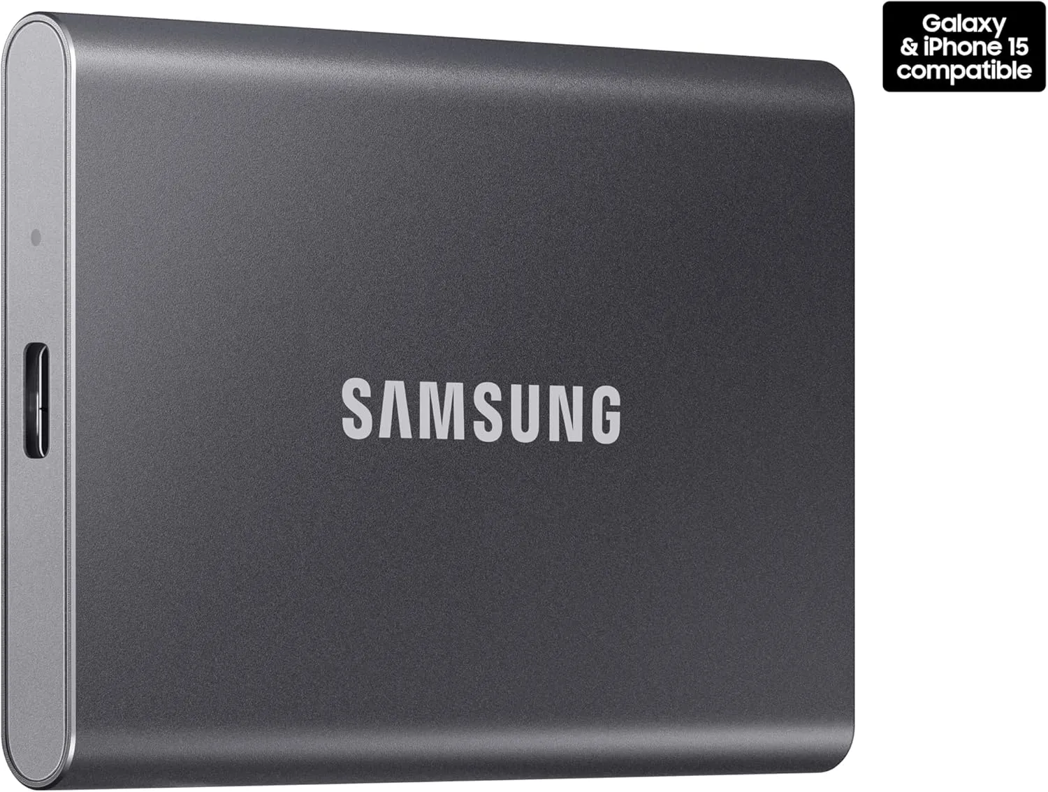 SAMSUNG T7 Portable SSD, 1TB External Solid State Drive, Speeds Up to 1,050MB/s, USB 3.2 Gen 2, Reliable Storage for Gaming, Students, Professionals, MU-PC1T0T/AM, Gray