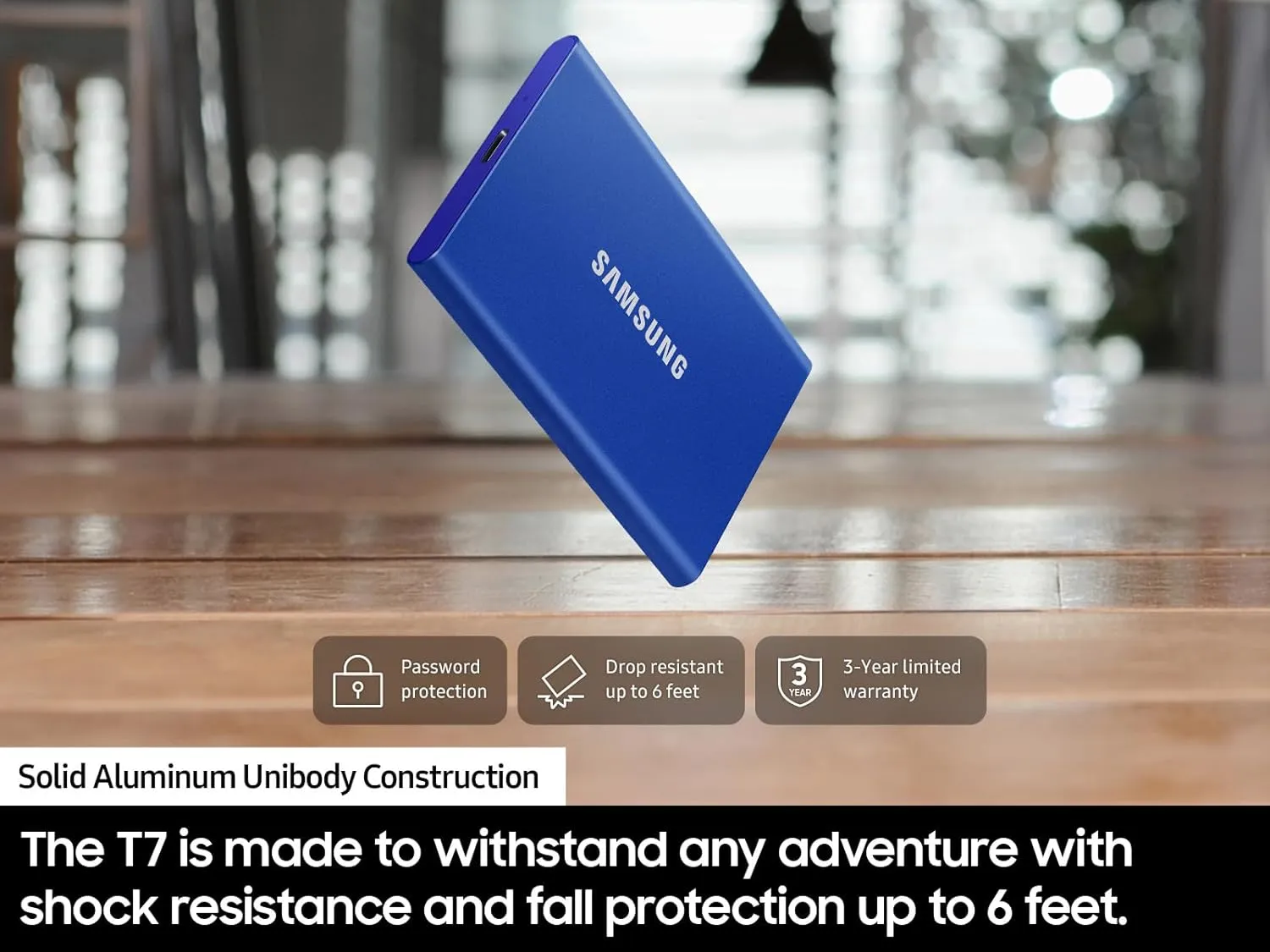 Samsung T7 Portable SSD, 2TB External Solid State Drive, Speeds Up to 1,050MB/s, USB 3.2 Gen 2, Reliable Storage for Gaming, Students, Professionals, MU-PC2T0T/AM, Gray