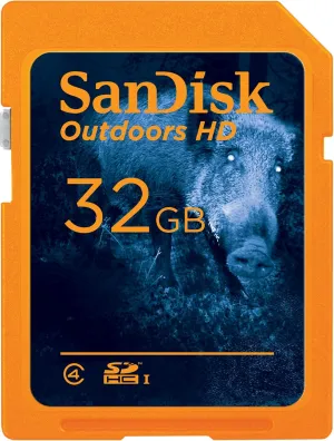 SanDisk 32GB 2-Pack Outdoors HD SDHC UHS-I Memory Card (2x32GB) - Up to 100MB/s, C4, Trail Camera SD Card - SDSDBNN-032G-GN6V2