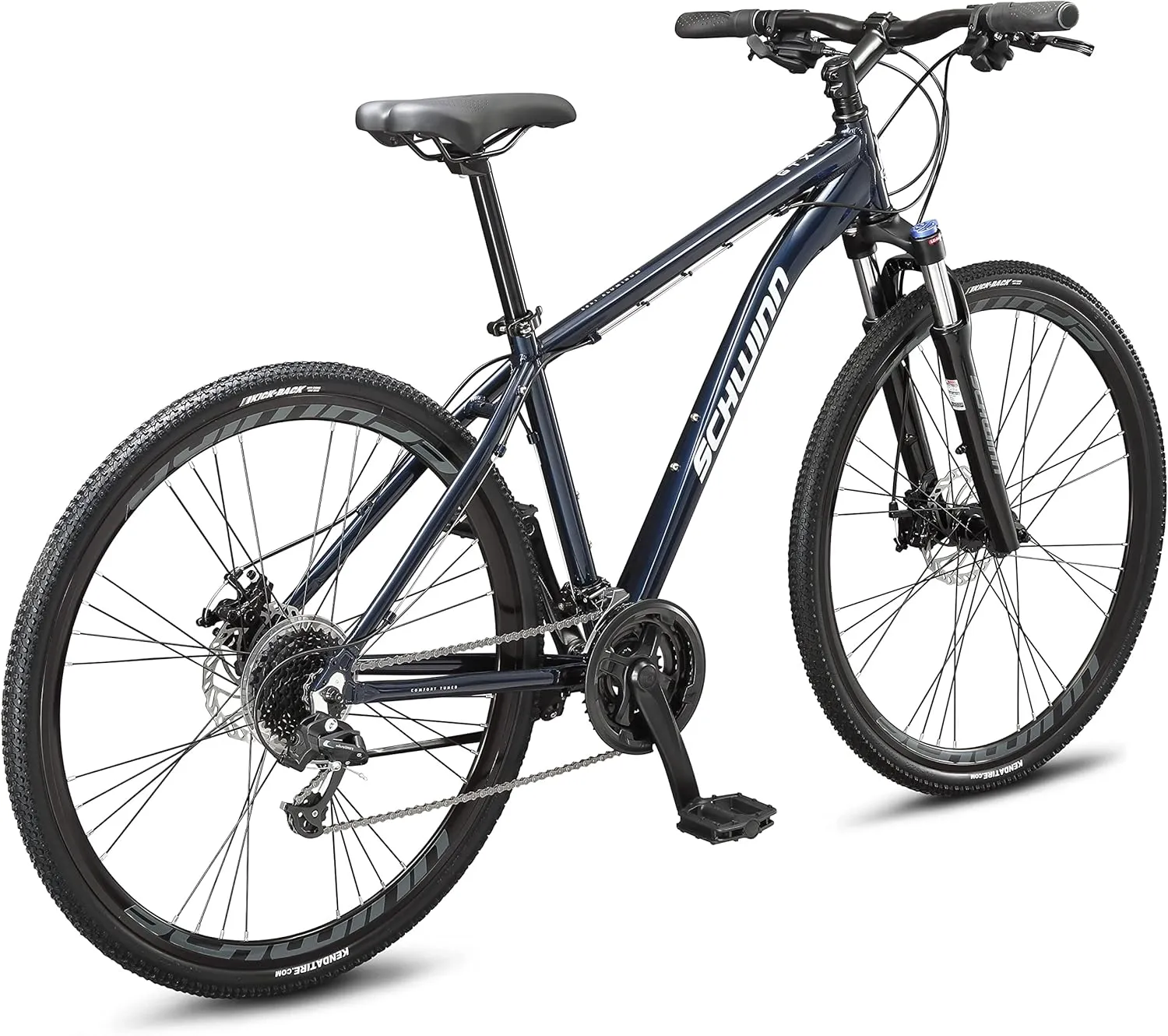 Schwinn GTX Comfort Adult Hybrid Bike, Men and Women, Dual Sport Bicycle, 700c Wheels, Step-Through or Step-Over Lightweight Aluminum Frame