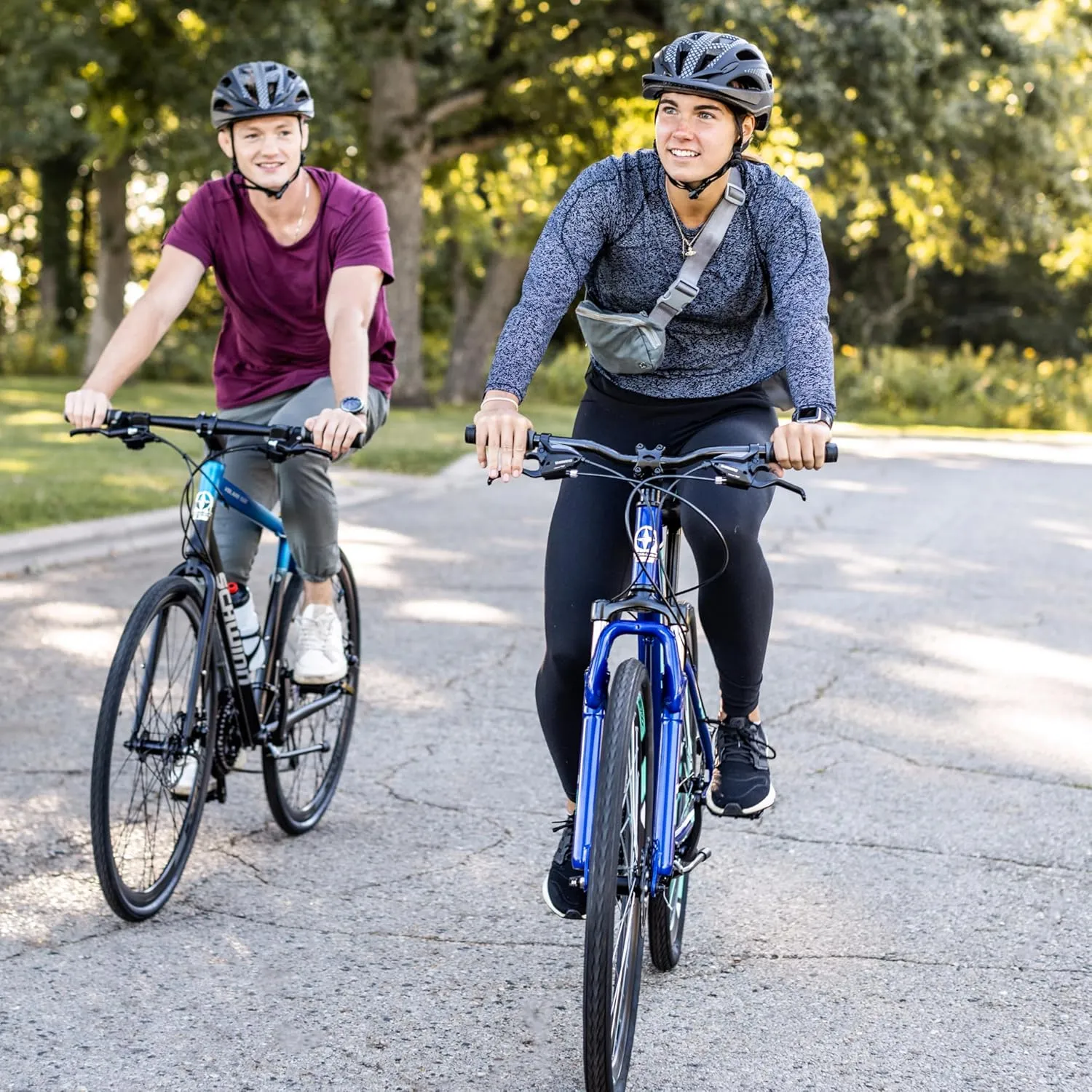 Schwinn GTX Comfort Adult Hybrid Bike, Men and Women, Dual Sport Bicycle, 700c Wheels, Step-Through or Step-Over Lightweight Aluminum Frame