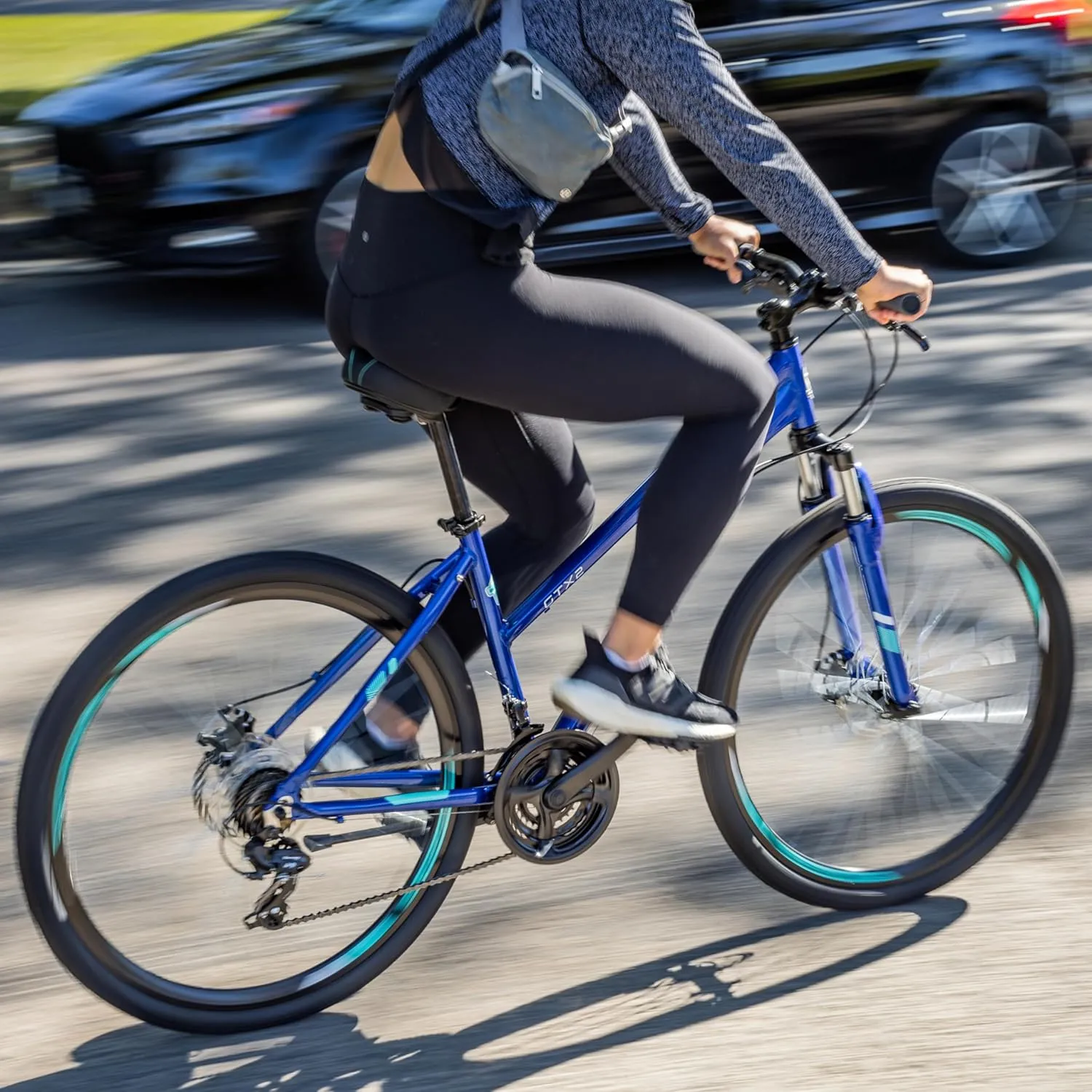 Schwinn GTX Comfort Adult Hybrid Bike, Men and Women, Dual Sport Bicycle, 700c Wheels, Step-Through or Step-Over Lightweight Aluminum Frame