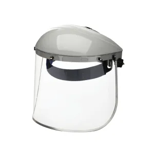 Sellstrom Advantage Face Shield - Lightweight Mask with Crown & Ratchet Headgear, for Work, Grinding, Cutting - ANSI Z87.1 - Clear Uncoated Polycarbonate Window