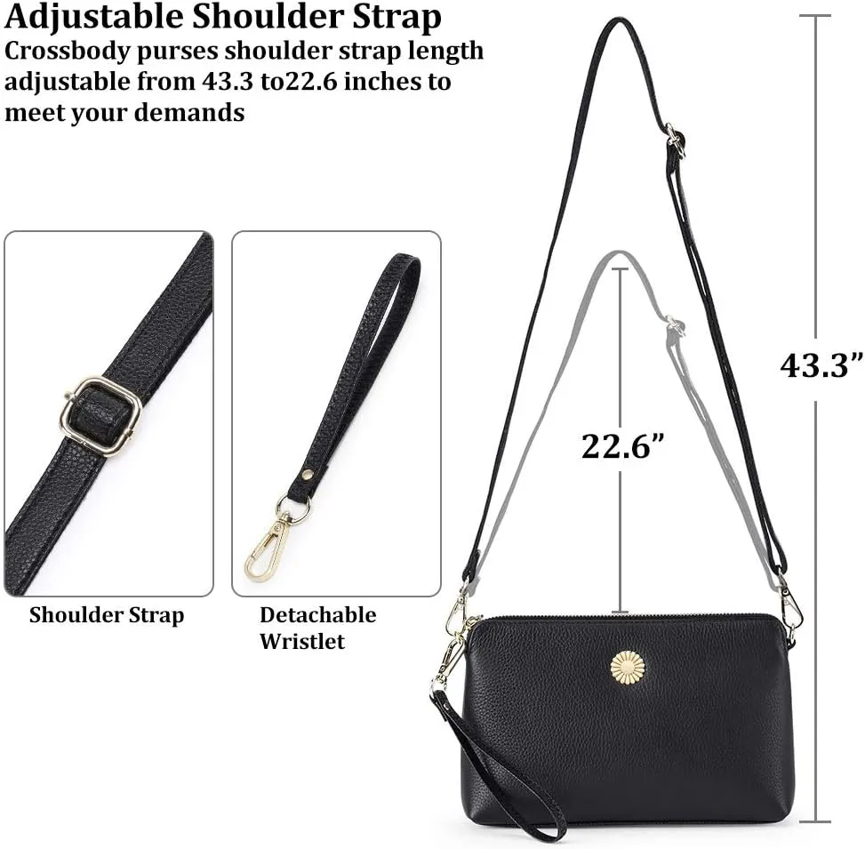 SENDEFN Sling Bag Crossbody Bags for Women Cross Body Purse Leather Fanny Pack Chest Bag for Travel