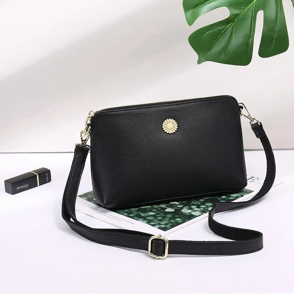 SENDEFN Sling Bag Crossbody Bags for Women Cross Body Purse Leather Fanny Pack Chest Bag for Travel