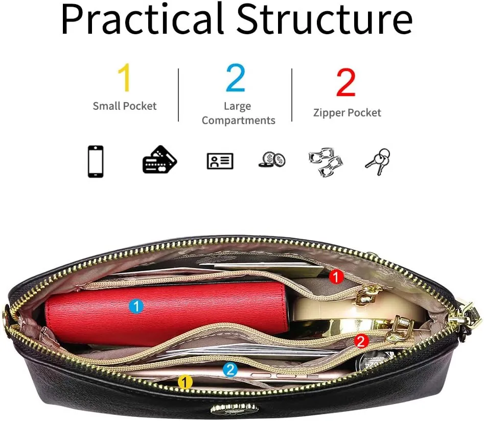 SENDEFN Sling Bag Crossbody Bags for Women Cross Body Purse Leather Fanny Pack Chest Bag for Travel