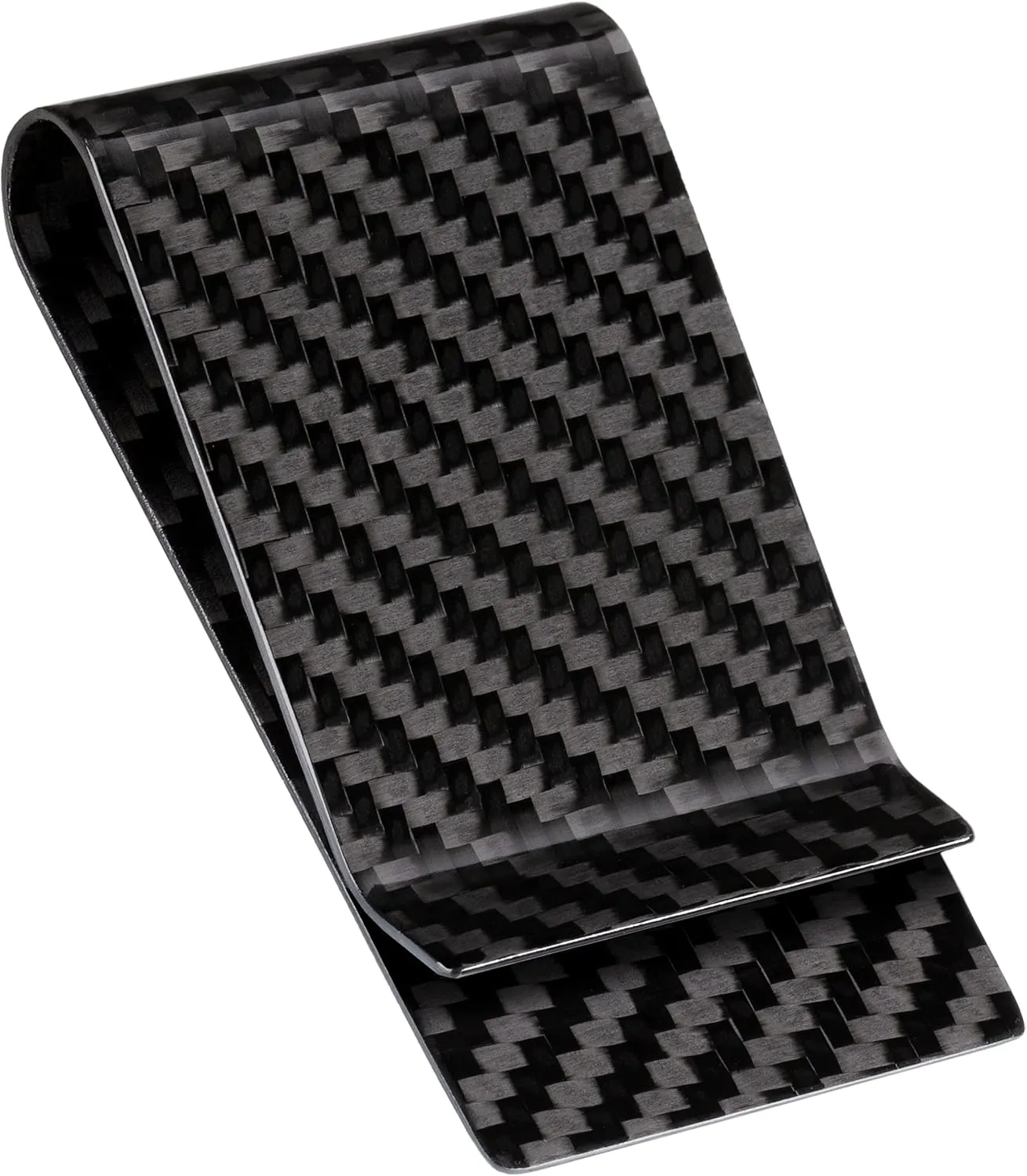SERMAN BRANDS Carbon Fiber Money Clip for Men – Slim RFID Money Clip Wallet, Minimalist Front Pocket EDC Wallet Cash Holder & Credit Card Holder -100% Real Carbon Fiber Wallet