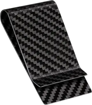 SERMAN BRANDS Carbon Fiber Money Clip for Men – Slim RFID Money Clip Wallet, Minimalist Front Pocket EDC Wallet Cash Holder & Credit Card Holder -100% Real Carbon Fiber Wallet
