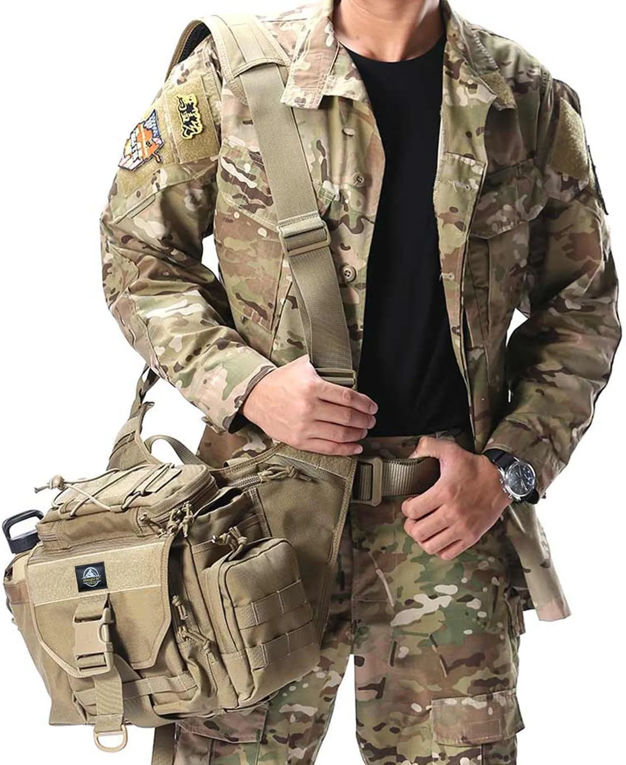 SHANGRI-LA Multi-functional Outdoor Hiking Pack Tactical Messenger Range Bag Camera Sling Assault CCW Gear Modular Deployment