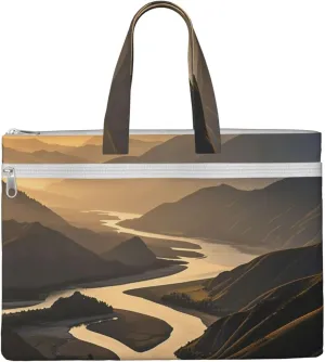 Shining Overlook Print Canvas Portable File Bag,Expandable Computer Bag,Laptop Briefcase for Men and Women,Business Travel Office Work Bbag