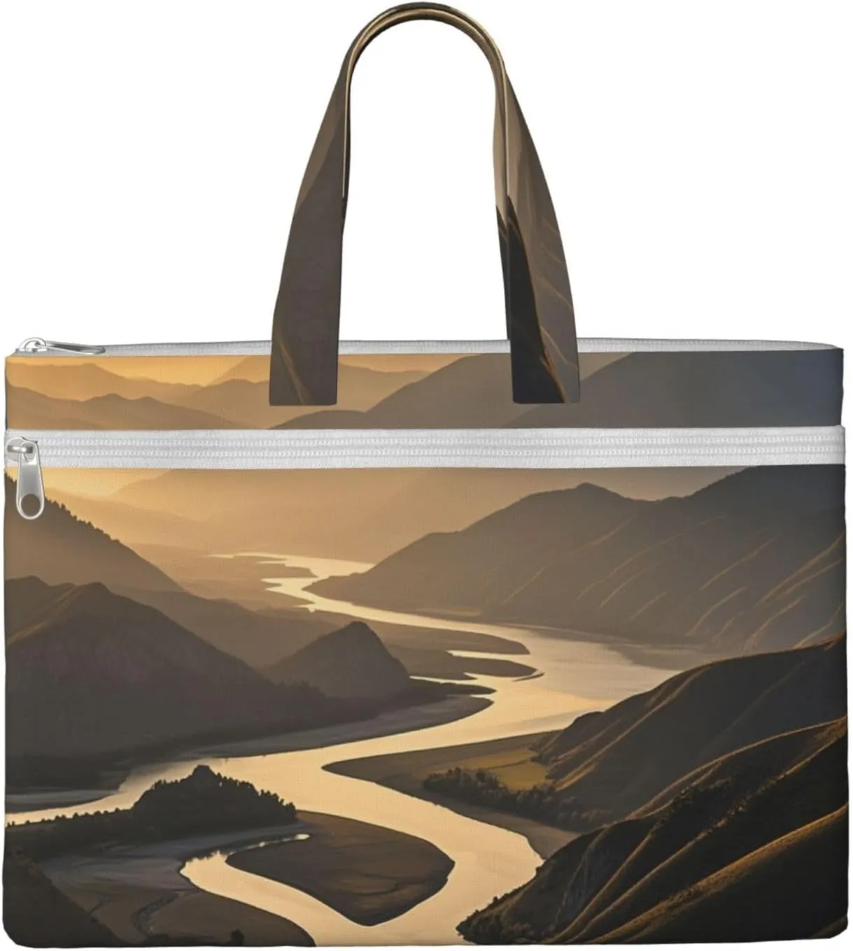 Shining Overlook Print Canvas Portable File Bag,Expandable Computer Bag,Laptop Briefcase for Men and Women,Business Travel Office Work Bbag