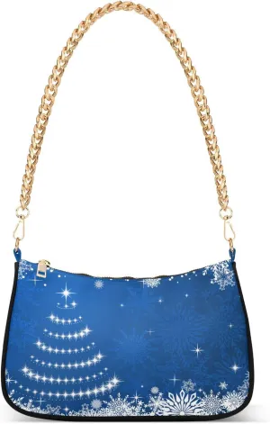 Shoulder Bag for Women Hobo Tote Handbag Gold Chain Crossbody Bag with Zipper Clutch Purse Handbags