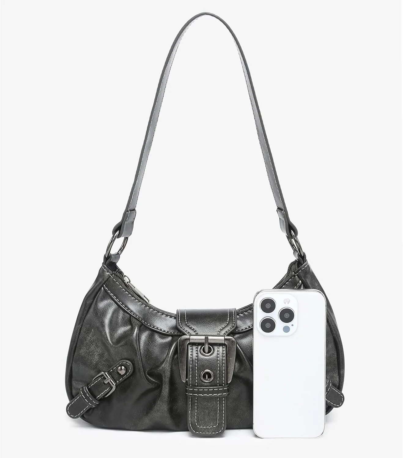 Shoulder Bag for Women Top Handle Handbag Purse Y2K Hobo Clutch Small Punk Purse Trendy