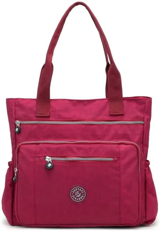 Shoulder Bag For Women Waterproof HandBag Casual Washed Nylon Multi Pocket Casual Hobo Bags Travel Purses