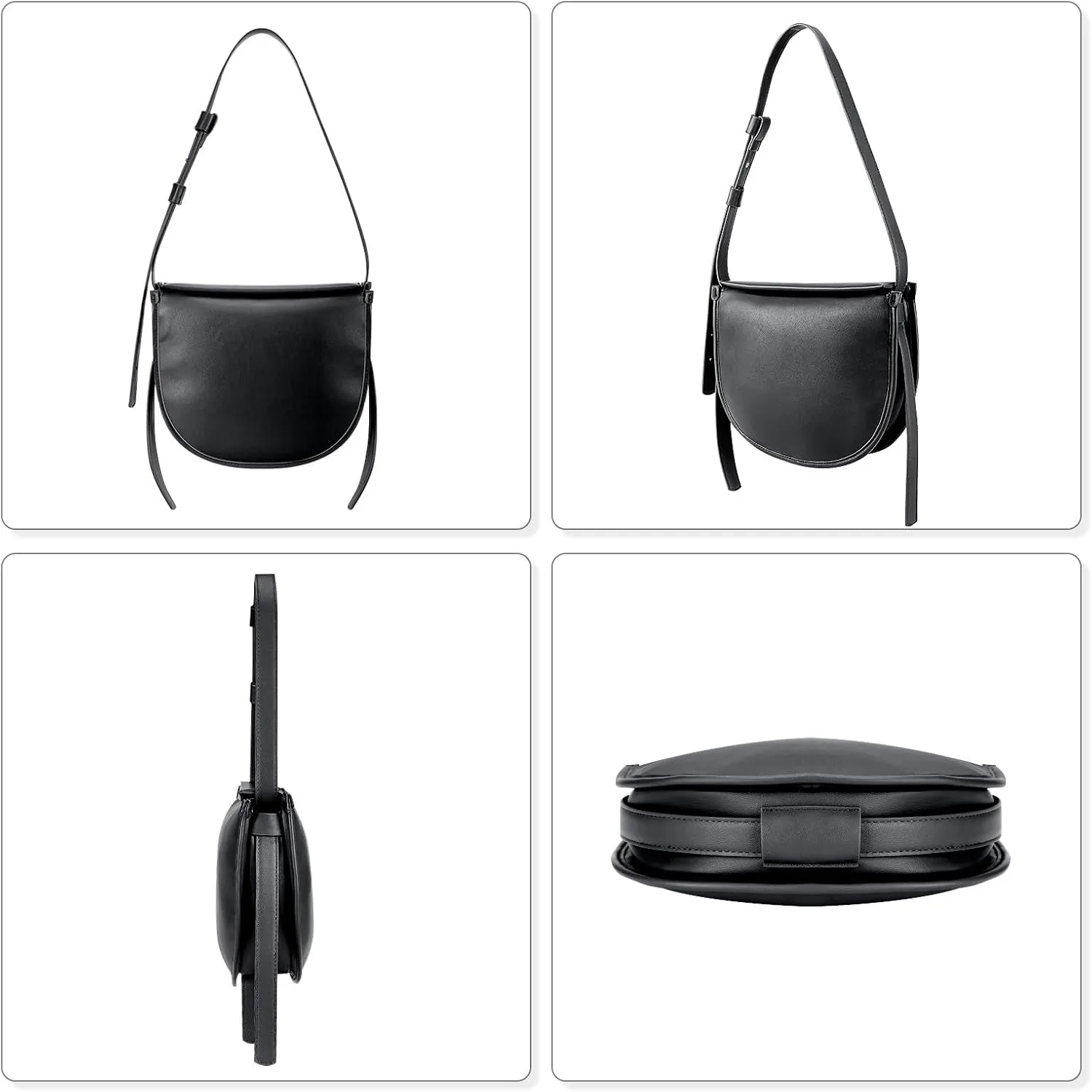 Shoulder Bag for Women,Leather Crescent Crossbody Bags Hobo Handbag Designer Purse with Adjustable Strap