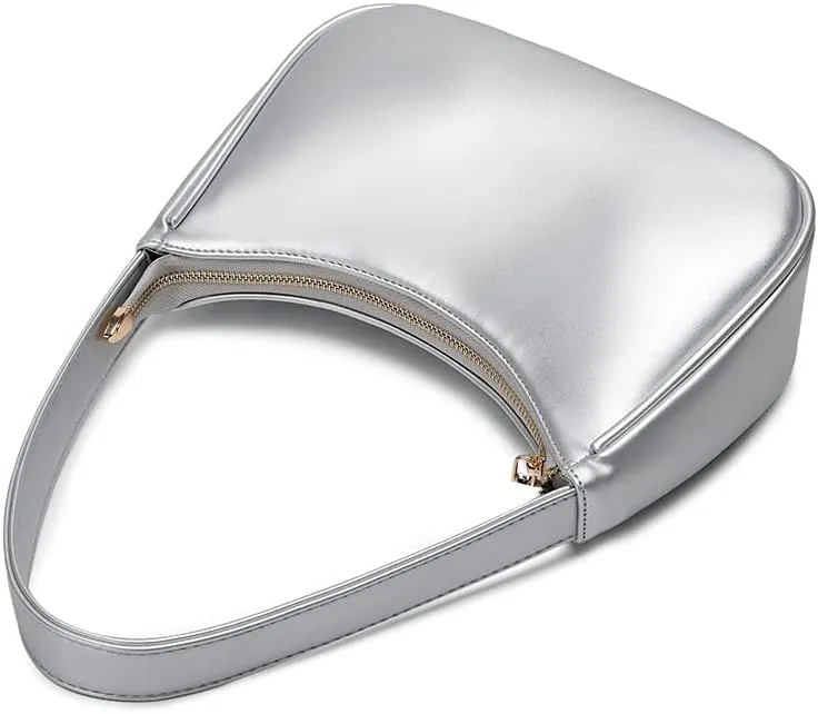 Shoulder Bags for Women, Cute Hobo Tote Handbag Mini Clutch Purse with Zipper Closure