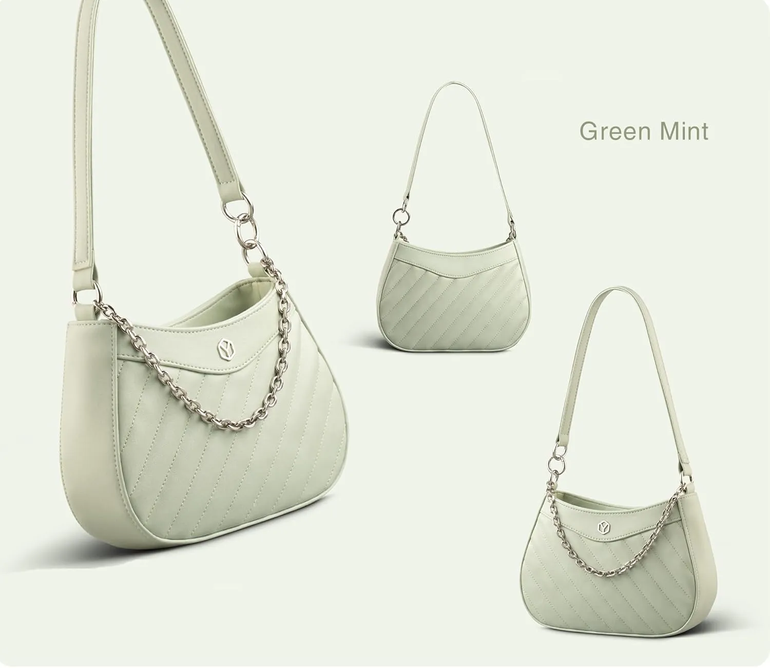 Shoulder Bags for Women, Cute Hobo Tote Handbag Mini Clutch Purse with Zipper Closure,