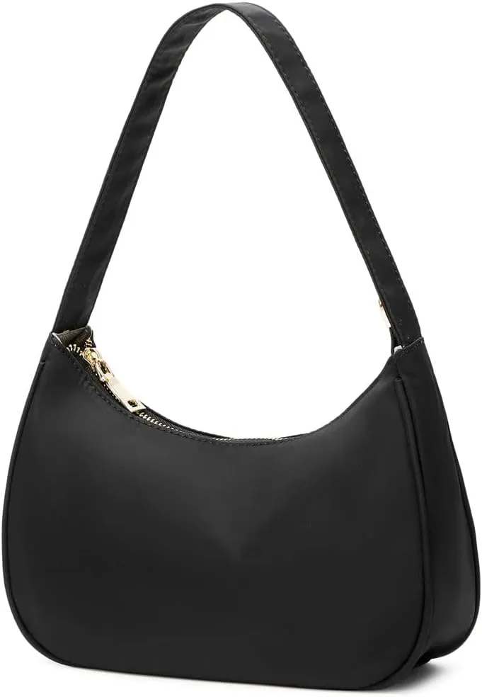Shoulder Bags for Women, Cute Hobo Tote Handbag Mini Clutch Purse with Zipper Closure