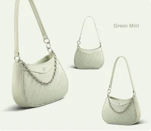 Shoulder Bags for Women, Cute Hobo Tote Handbag Mini Clutch Purse with Zipper Closure,