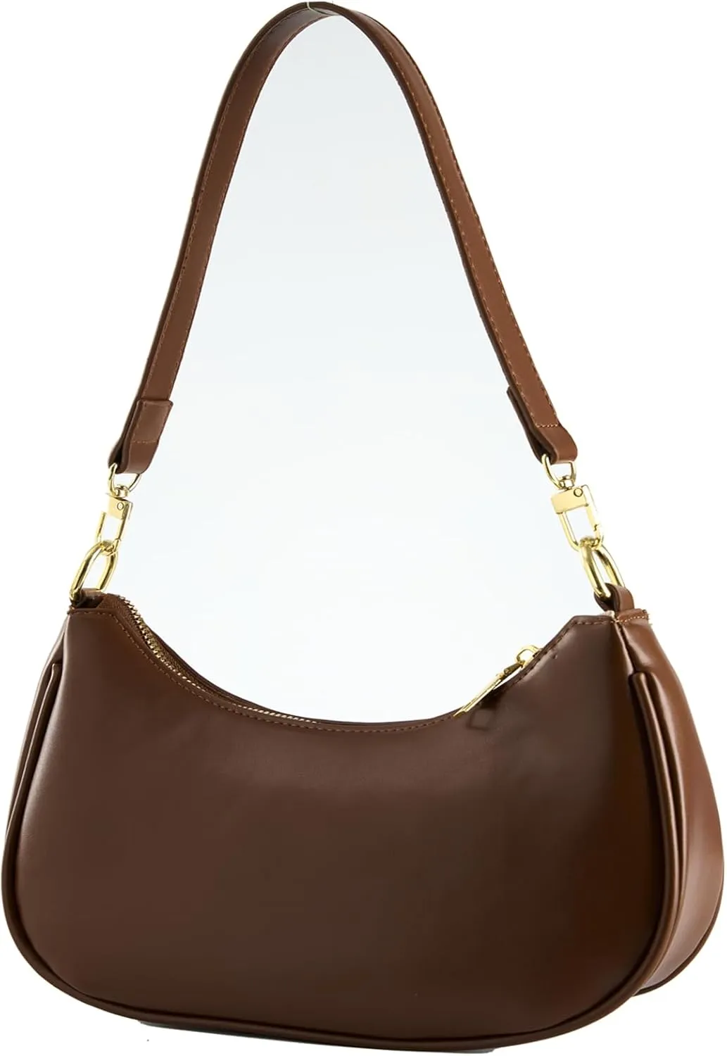 Shoulder Bags for Women Leather Cute Hobo Tote Handbag Under the Arm Purses Mini Clutch Purse with Zipper Closure