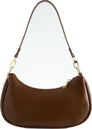 Shoulder Bags for Women Leather Cute Hobo Tote Handbag Under the Arm Purses Mini Clutch Purse with Zipper Closure