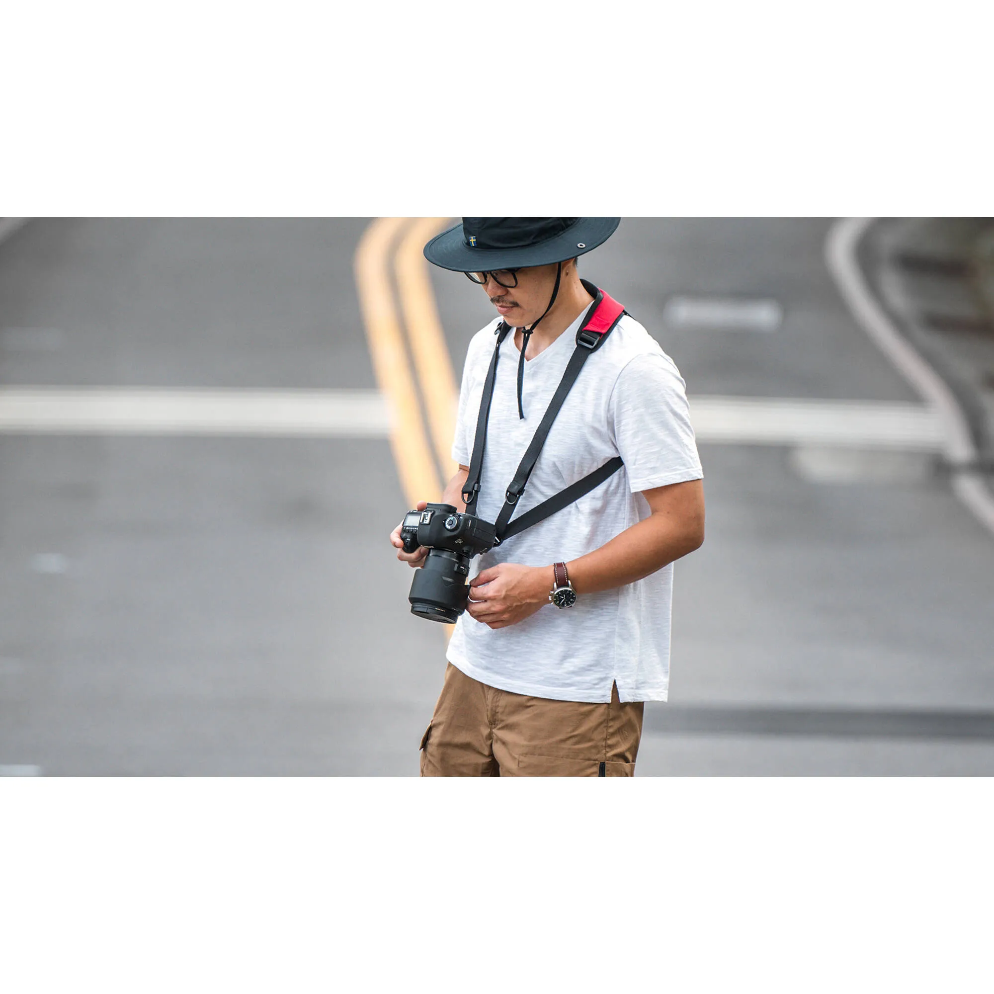 Silence Corner pi Strap Sport Camera Strap (Maple Red)